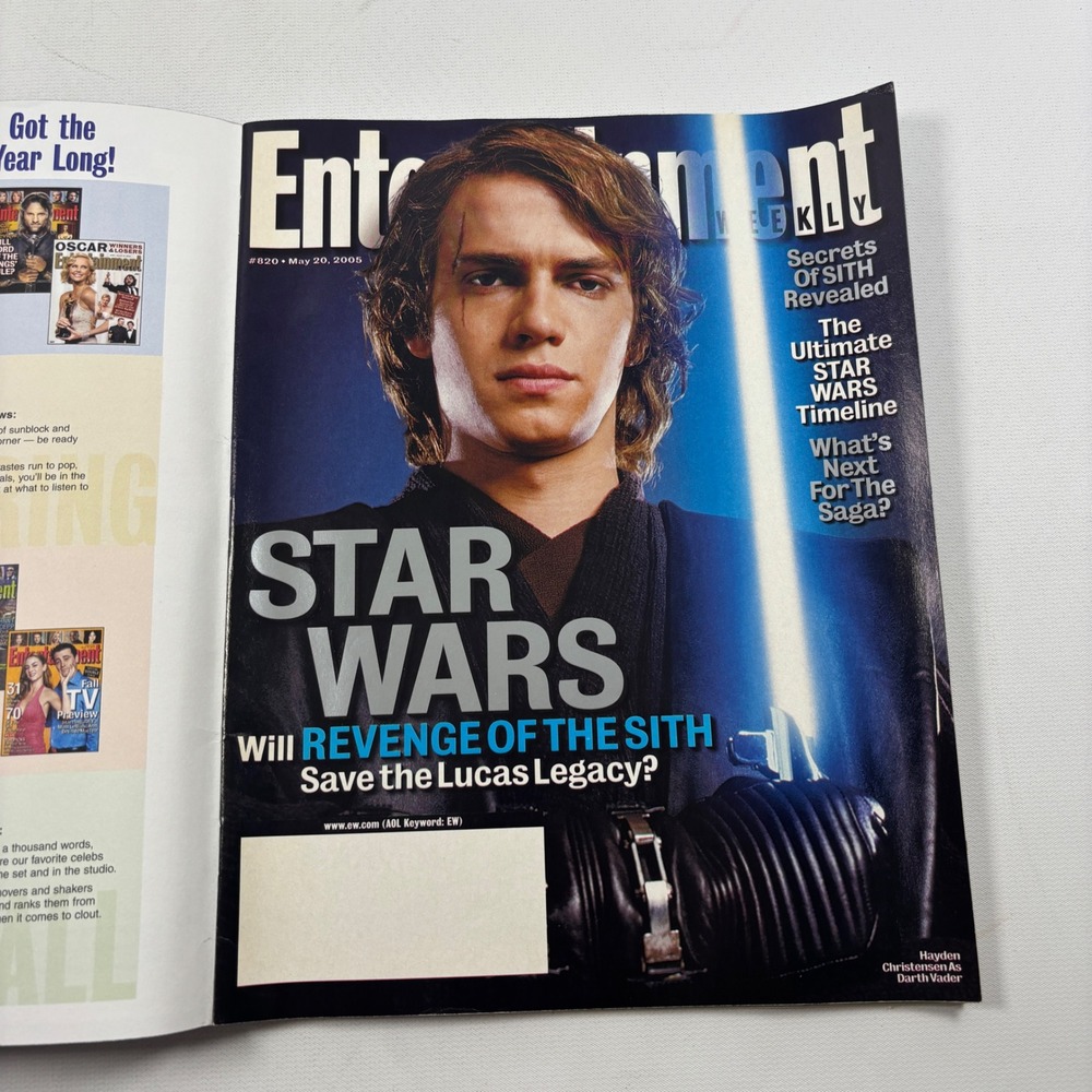 Entertainment Weekly Star Wars Revenge of the Sith May 20 2005 Issue 820 Anakin